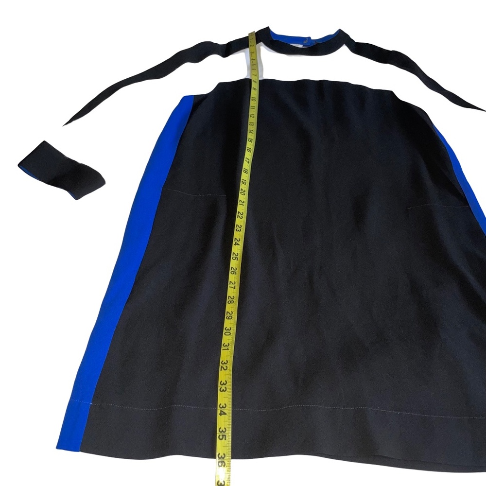 BCBGMaxAzria Black and White Mini Dress with Blue Accents - Picture 9 of 16